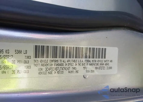 2018 Dodge Journey Se from USA, damaged, VIN 3C4PDCAB7JT474147